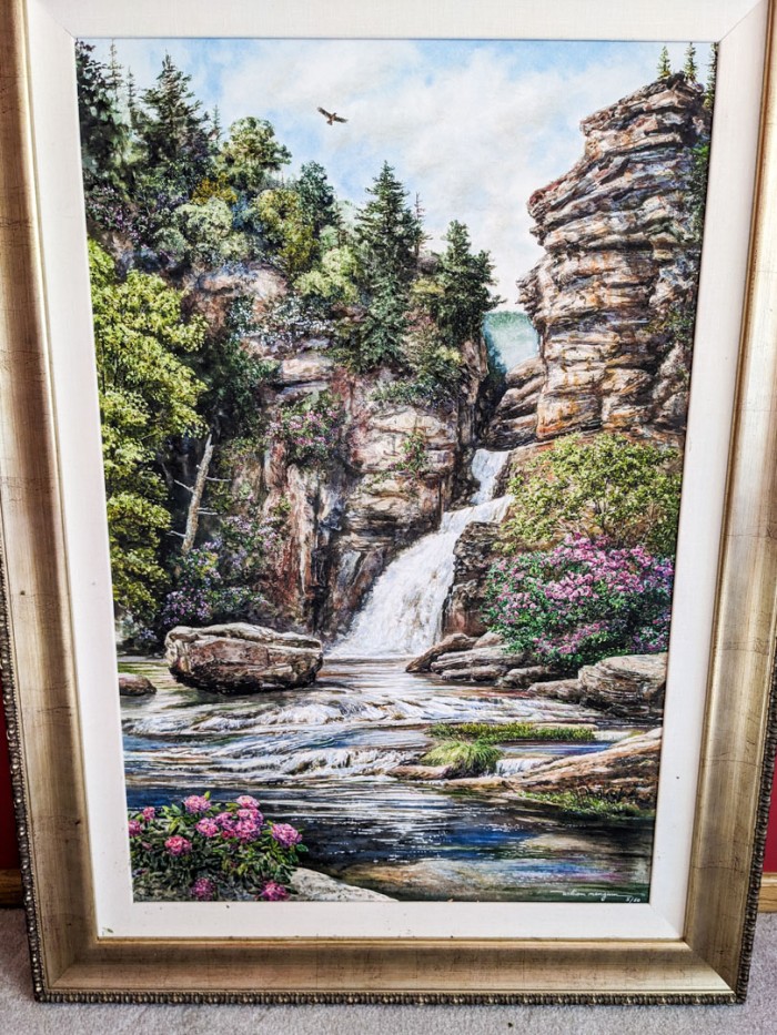 24. Waterfall Print by William Mangum (signed) 5/50 - Image 2