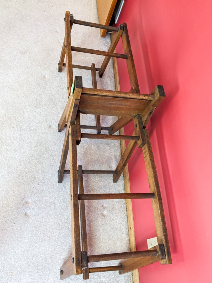 27. Antique Wash Tub Stand w/ (2) Pieces of Glass for Table - Image 4