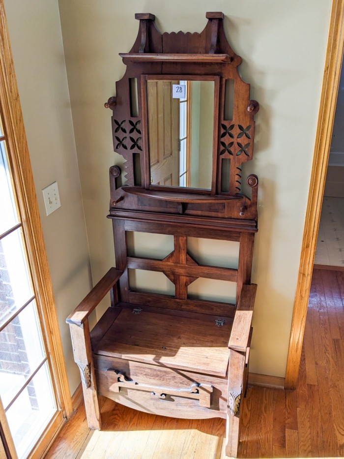 28. Hall Tree w/ Storage Bench