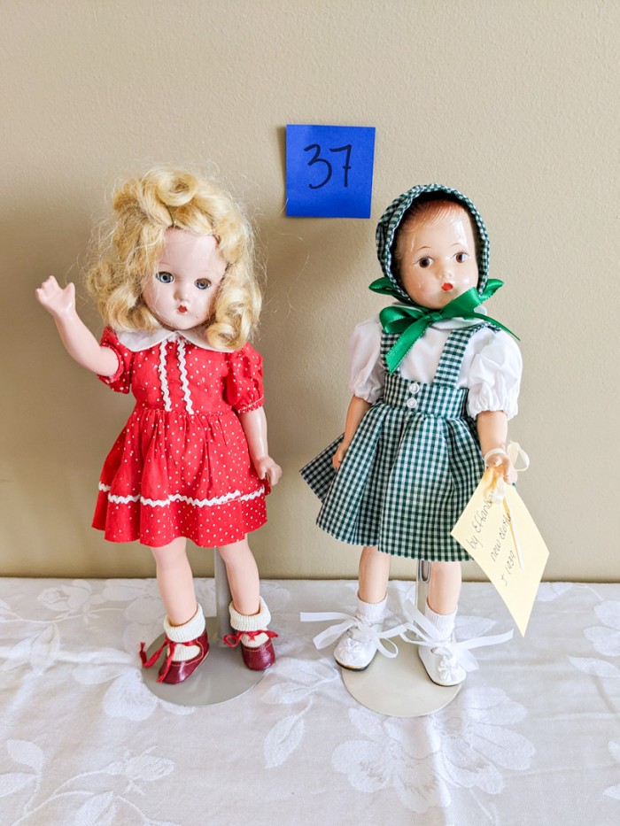 37. (2) 12" Antique Dolls