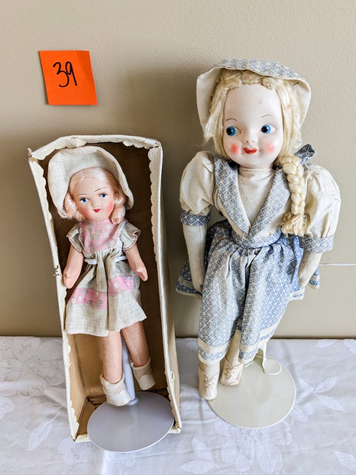 39. (2) Antique Dolls