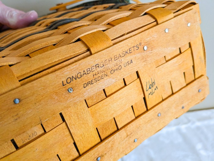 56. (2) Longaberger Baskets w/ Lids - Image 6