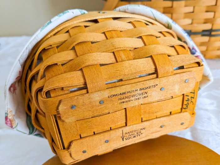 56. (2) Longaberger Baskets w/ Lids - Image 3