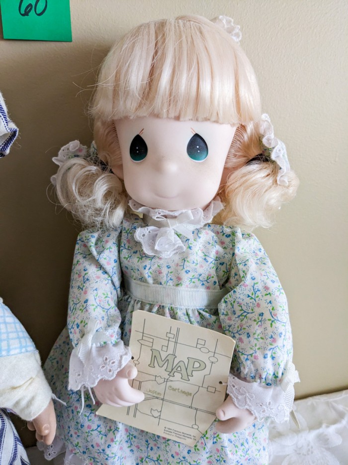 60. (2) 17" Precious Moments Dolls + (4) Figurines - Image 9