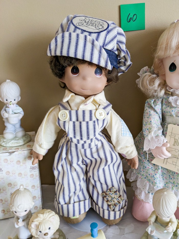 60. (2) 17" Precious Moments Dolls + (4) Figurines - Image 8