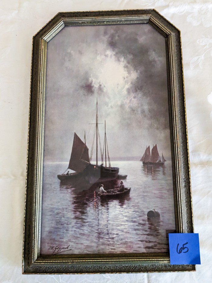 65. Vintage Sailboat Print