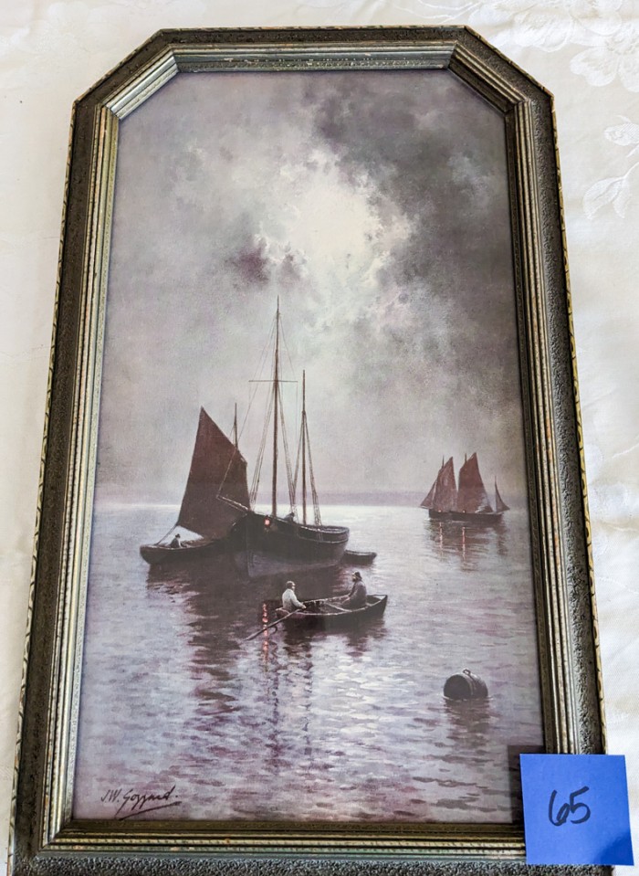 65. Vintage Sailboat Print - Image 2