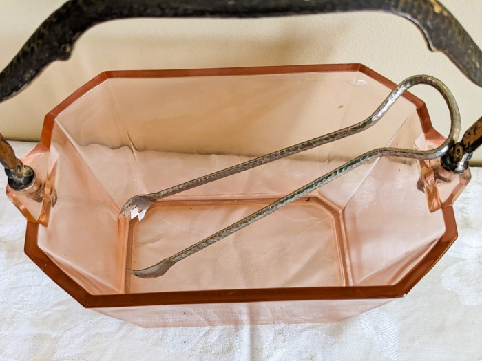 67. Pink Depression Glass Ice Bucket - Image 2