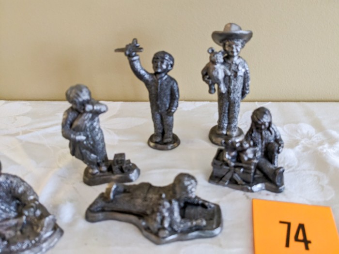 74. (6) Pewter Figurines - Image 3