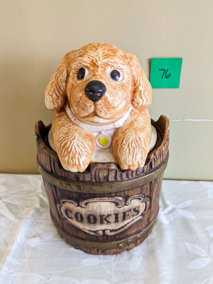 76. Vintage Dog Cookie Jar