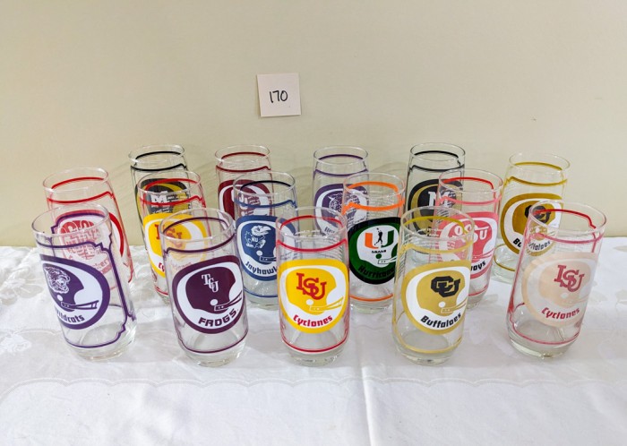 170. (15) Football Tumblers - Image 2