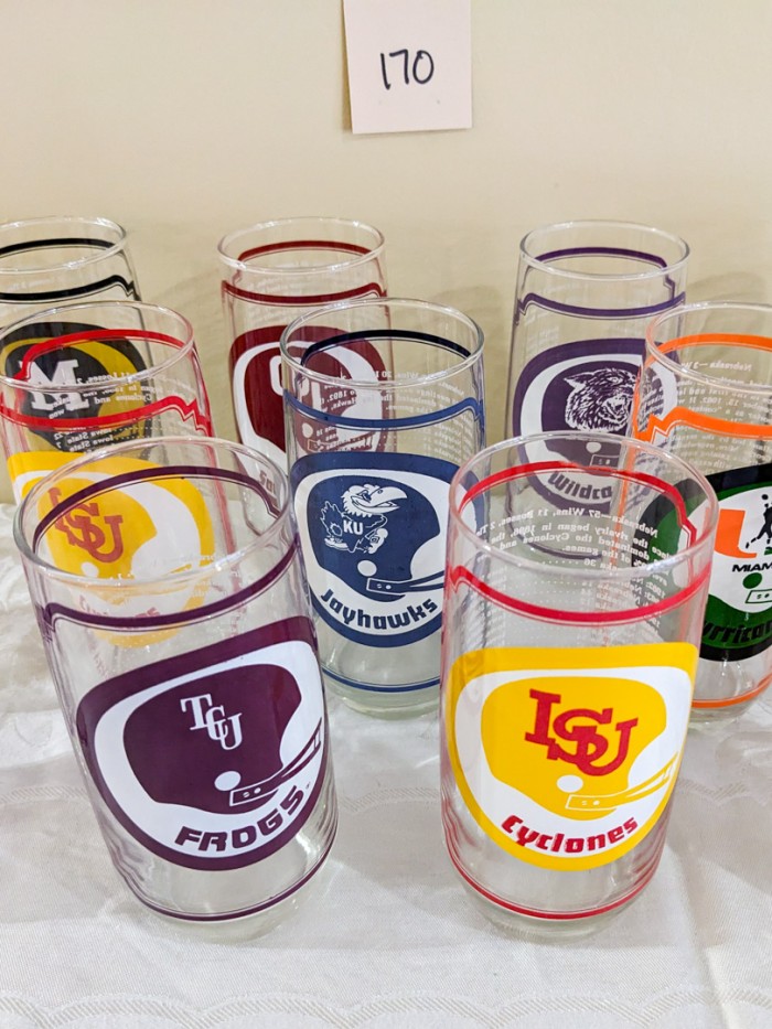 170. (15) Football Tumblers - Image 6