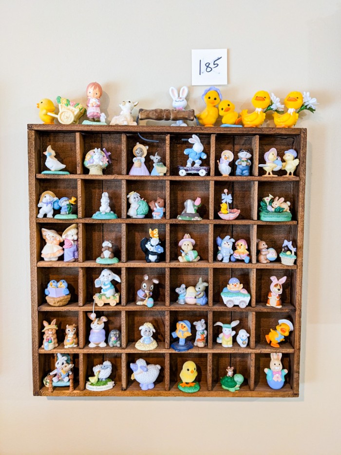 185. Shelf w/ Hallmark Miniatures