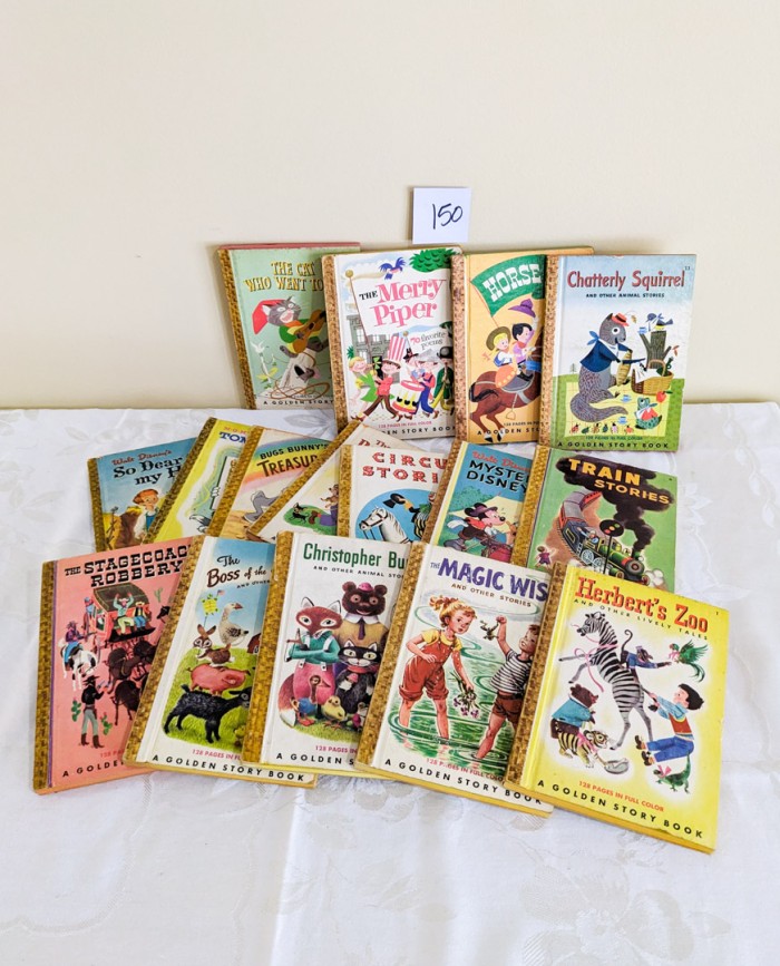 150. (16) Vintage Walt Disney Golden Story Books