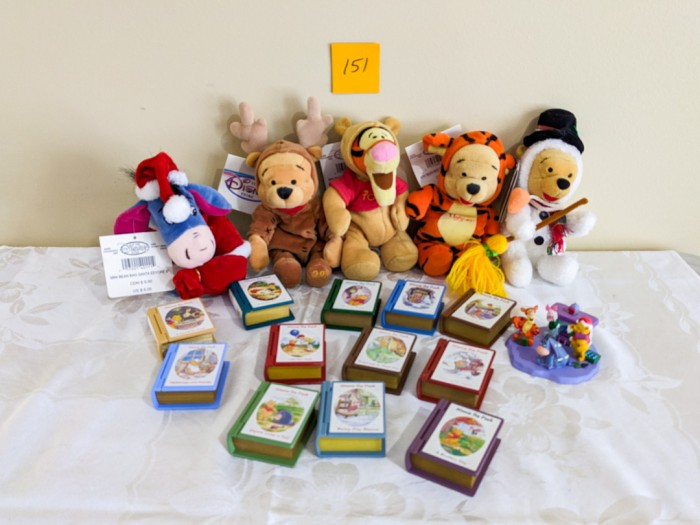 151. Pooh Ornaments + Stuffed Animals