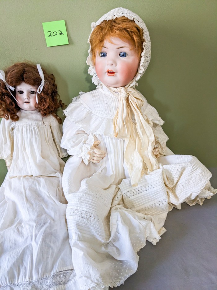 202. (2) Antique Dolls - Image 4