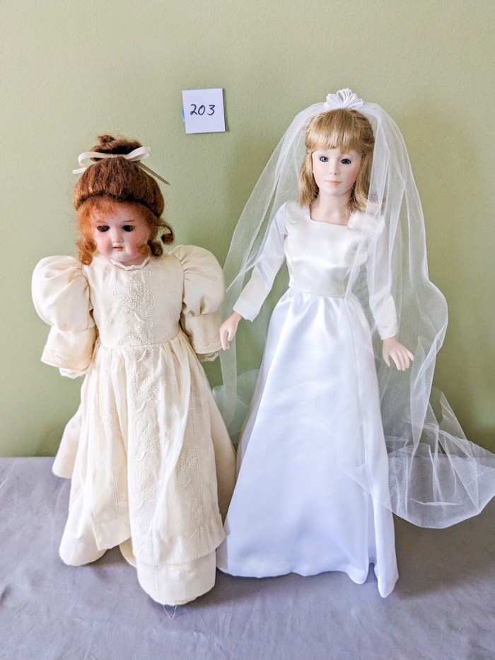 203. (2) Antique Dolls