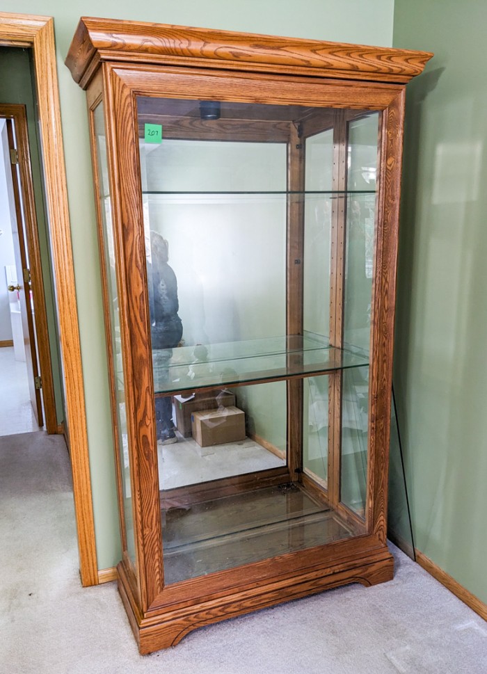 207. Glass Front Cabinet