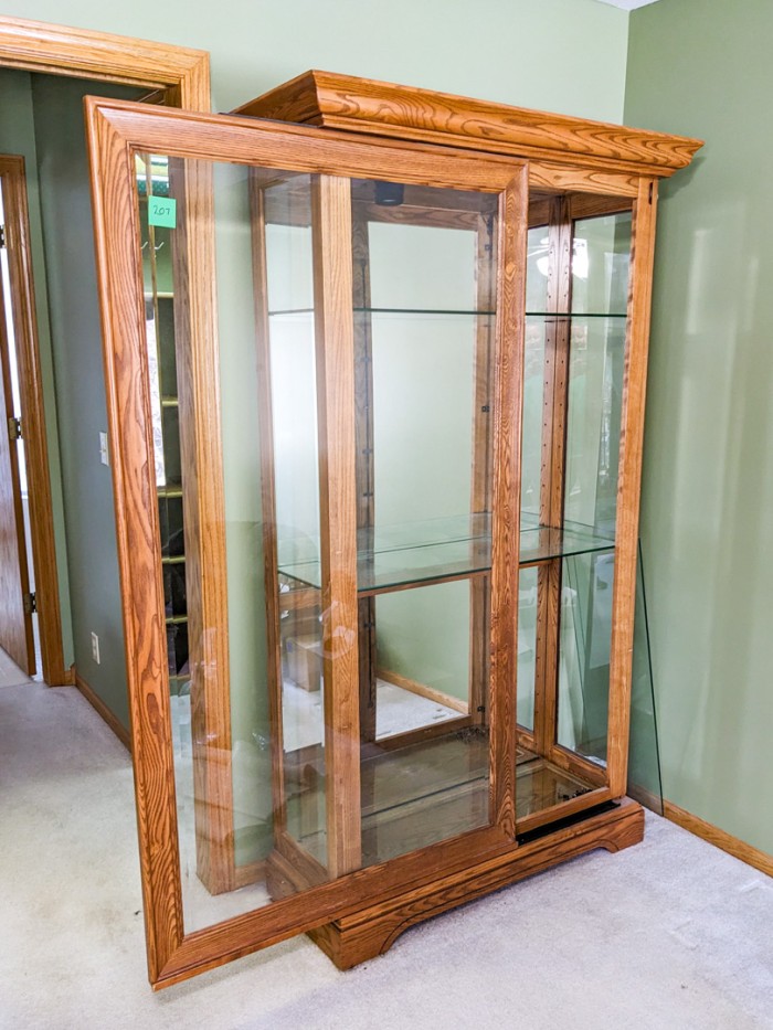 207. Glass Front Cabinet - Image 4