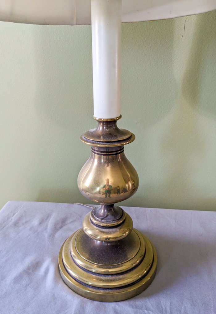 208. (2) 22" Brass Lamps - Image 2