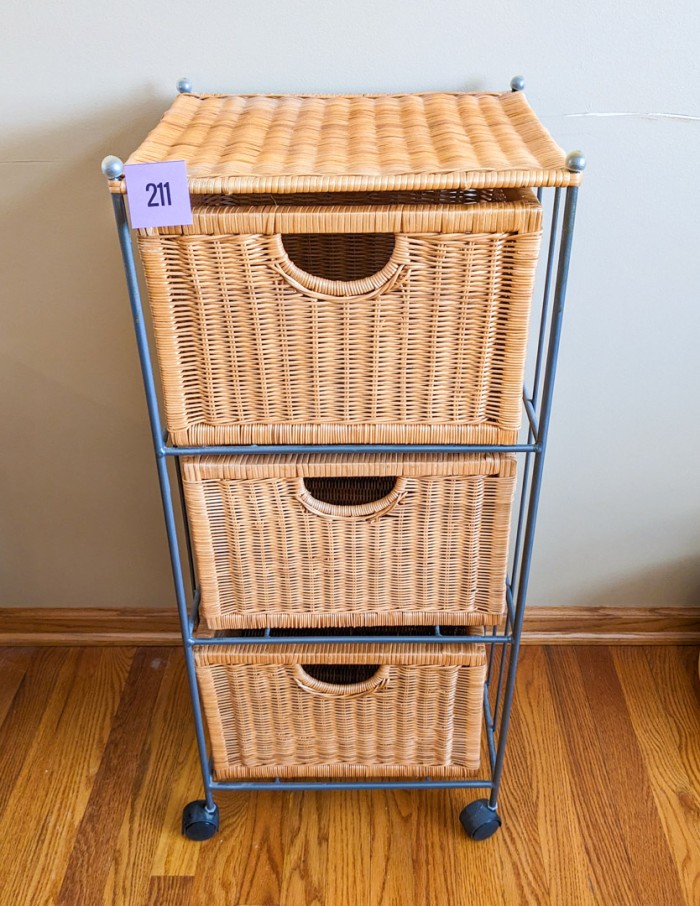 211. 3-Basket Storage Cart