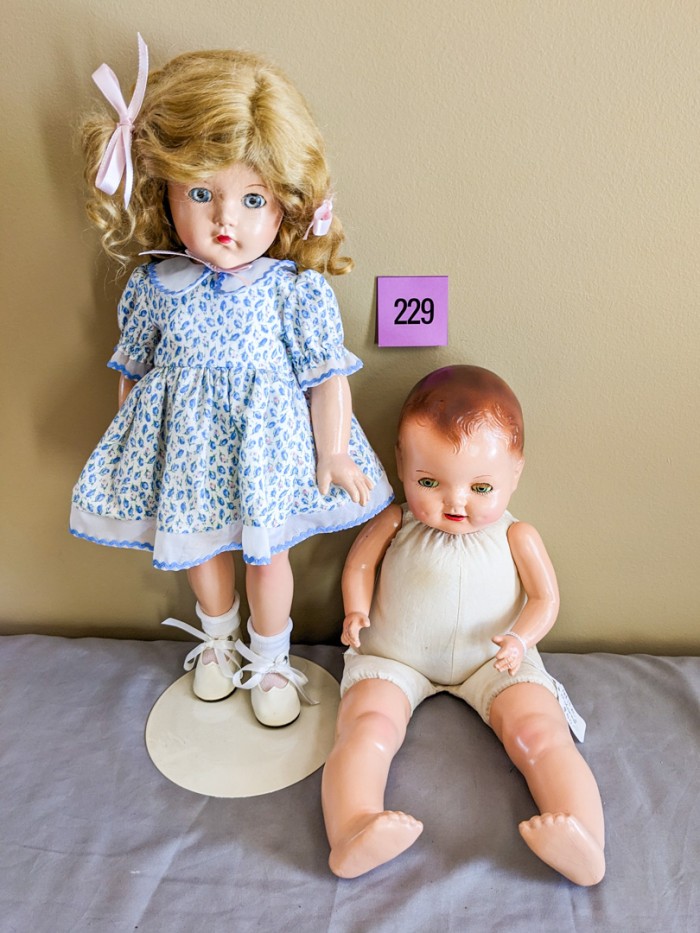 229. (2) Antique Dolls