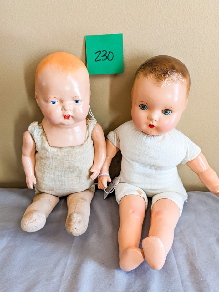 230. (2) Antique Dolls