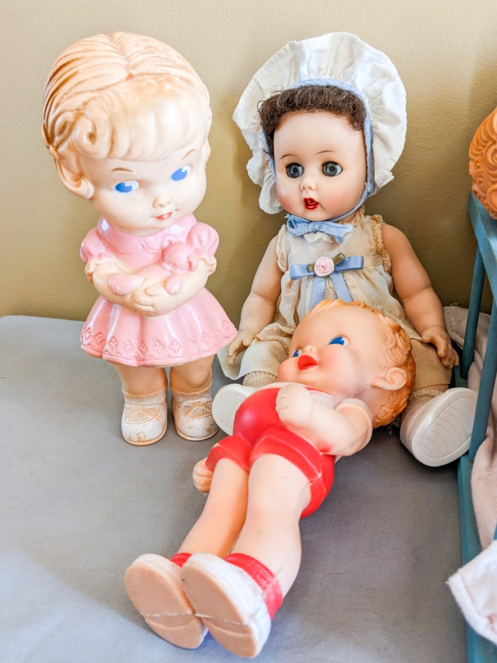 240. Vintage Doll Playpen + (12) Dolls - Image 2