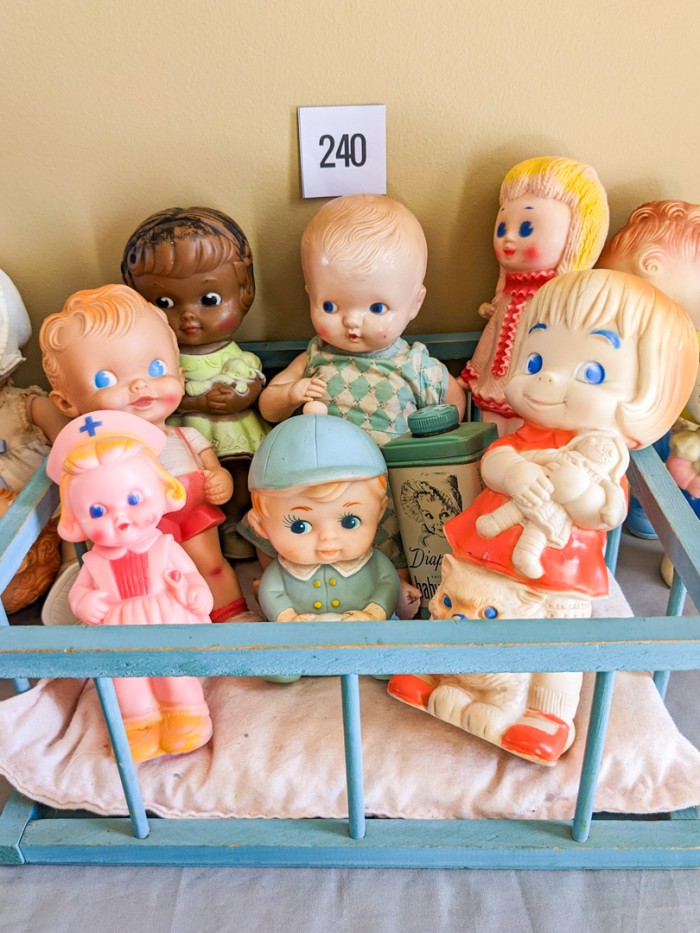 240. Vintage Doll Playpen + (12) Dolls - Image 5