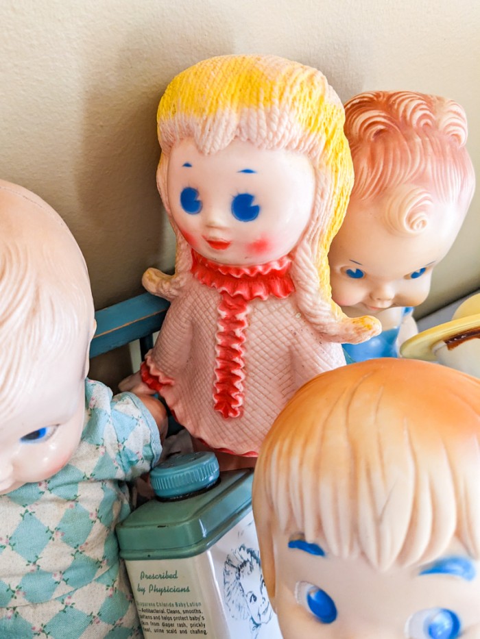 240. Vintage Doll Playpen + (12) Dolls - Image 3