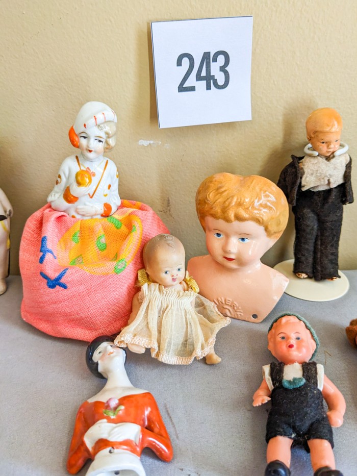 243. (10) Antique Dolls + Parts - Image 5