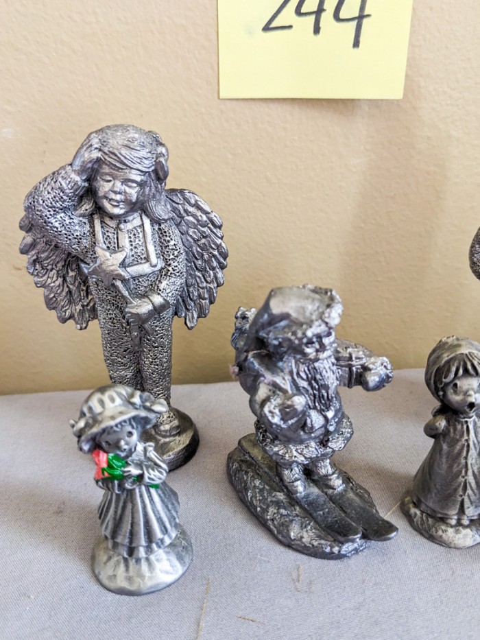 244. (9) Pewter Figurines - Image 5