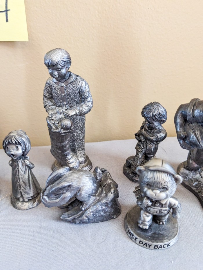 244. (9) Pewter Figurines - Image 4