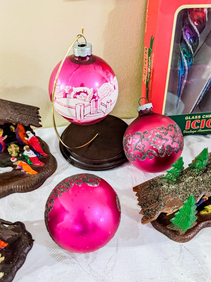 332. Shiny Brite Ornaments + (6) Plastic Nativities - Image 7