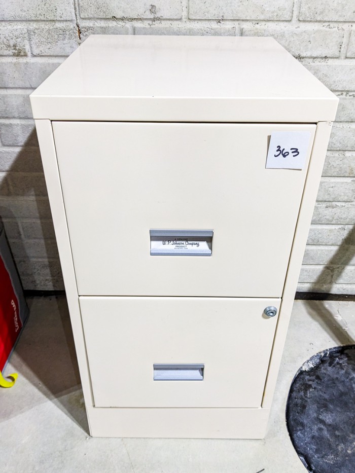 363. 2-Drawer Metal File Cabinet