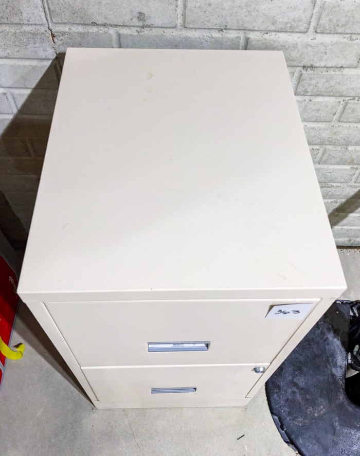 363. 2-Drawer Metal File Cabinet - Image 2