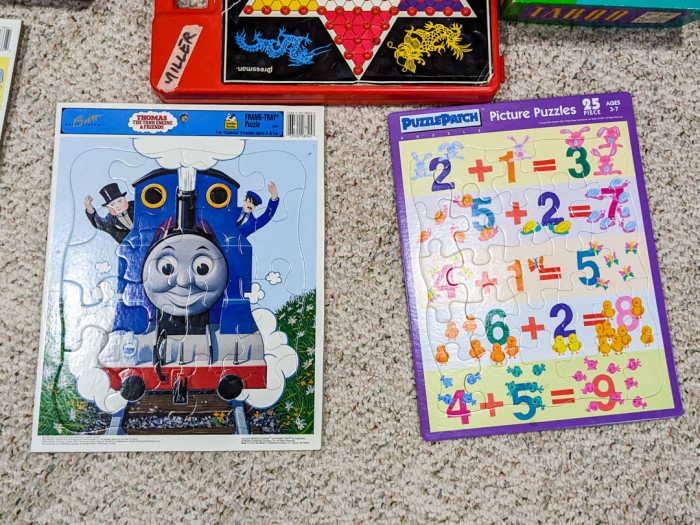 365. Game Lot - Puzzles, Playskool Puzzle Holder + Games - Image 6