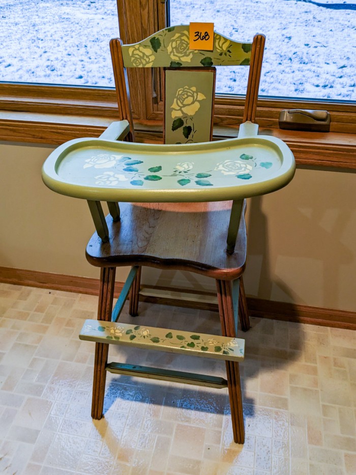 368. Painted High Chair