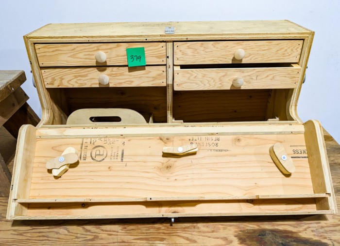 379. Work Bench, Stool + Tool Box - Image 2