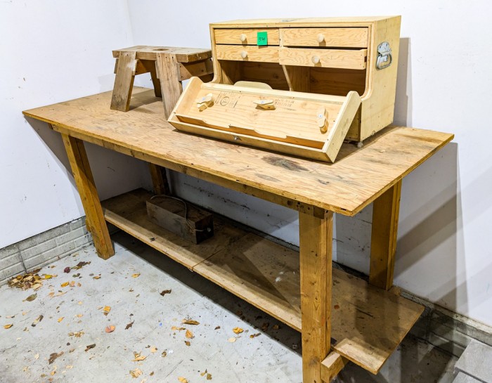 379. Work Bench, Stool + Tool Box - Image 3