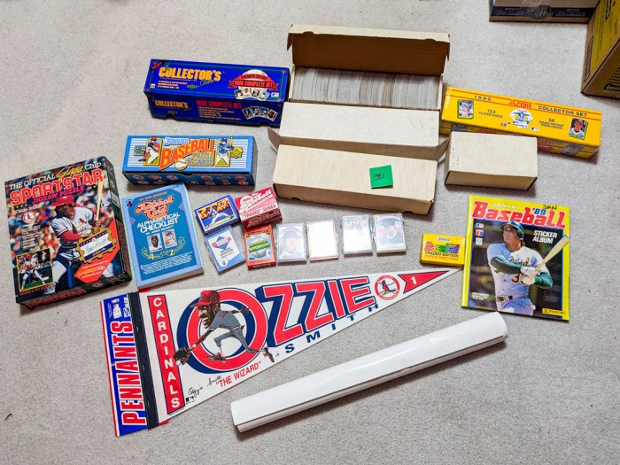 381. Baseball Cards, Pennant, Books + Puzzle