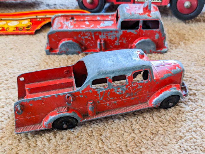 45. (4) Vintage Metal Fire Trucks - Image 8