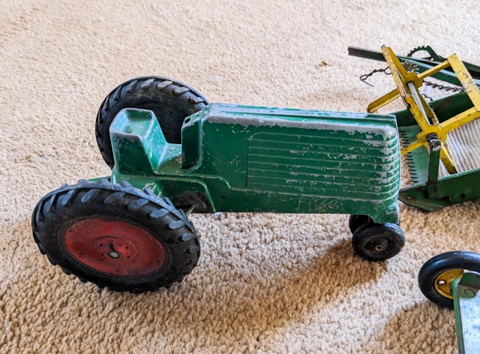 72. Vintage John Deere Tractor + Metal Toys Tractors - Image 2