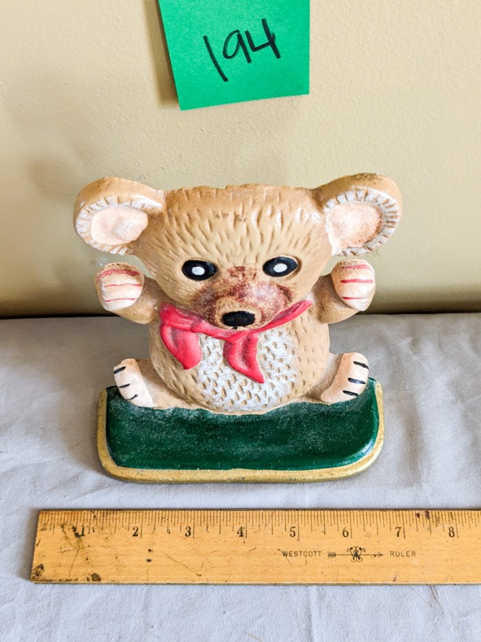 194. Cast Iron Teddy Bear Doorstop - Image 3