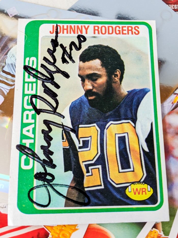 196. Football Cards, Books + Johnny Rodgers Card (signed) - Image 2