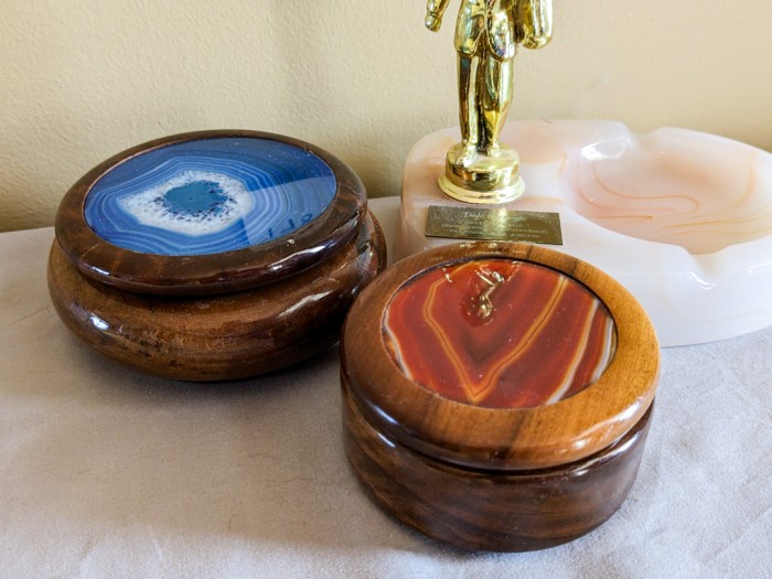 198. (2) Trinket Boxes + Onyx Ashtray - Image 2