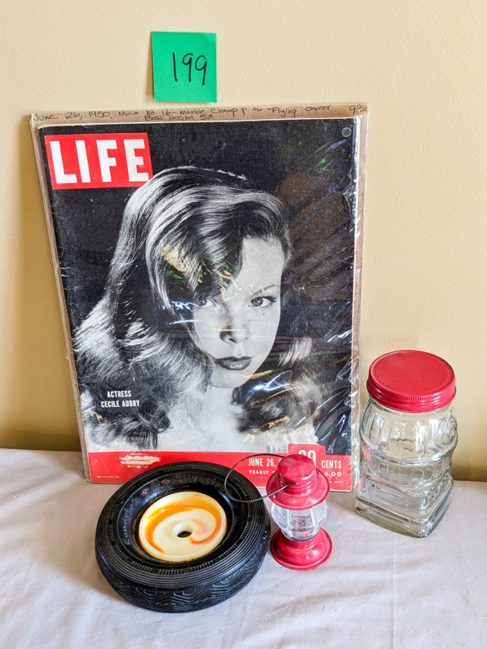 199. Life Magazine, Ashtray + (2) Jars