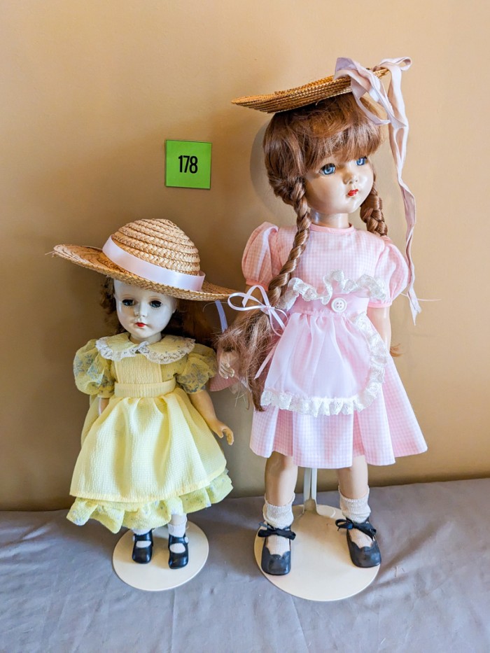 178. (2) Antique Dolls