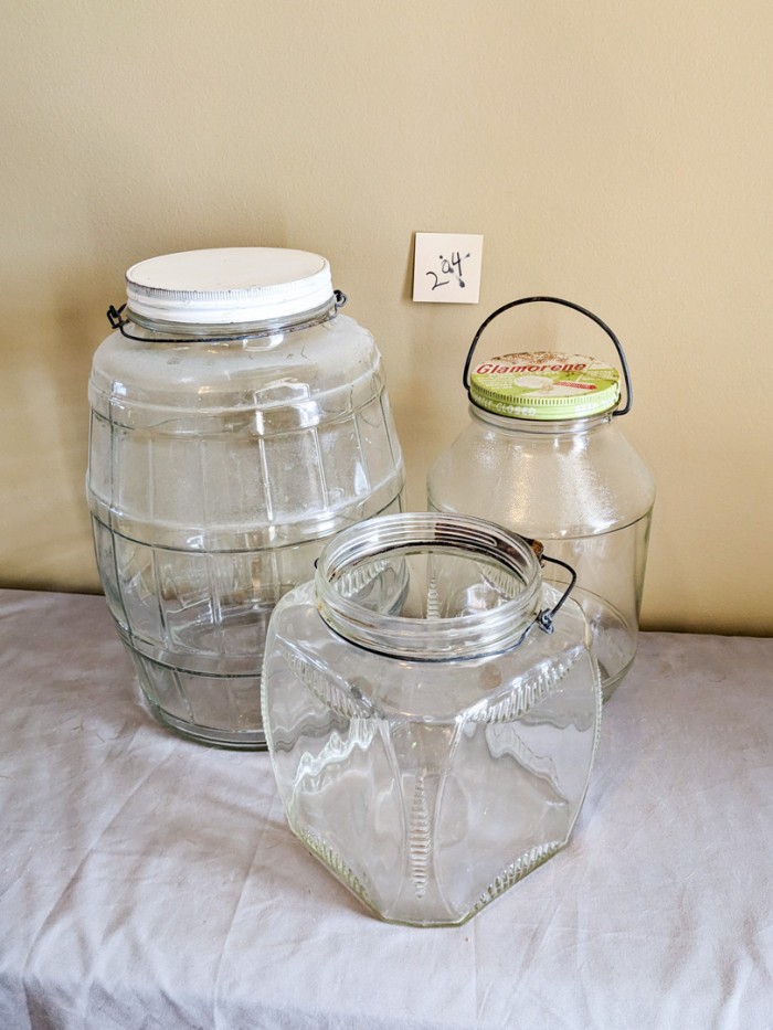 204. (3) Lg. Vintage Jars