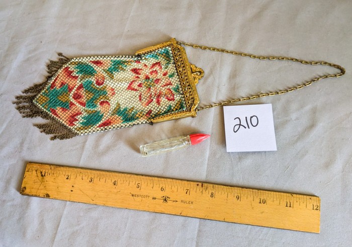 210. Antique Purse + Perfume Bottle